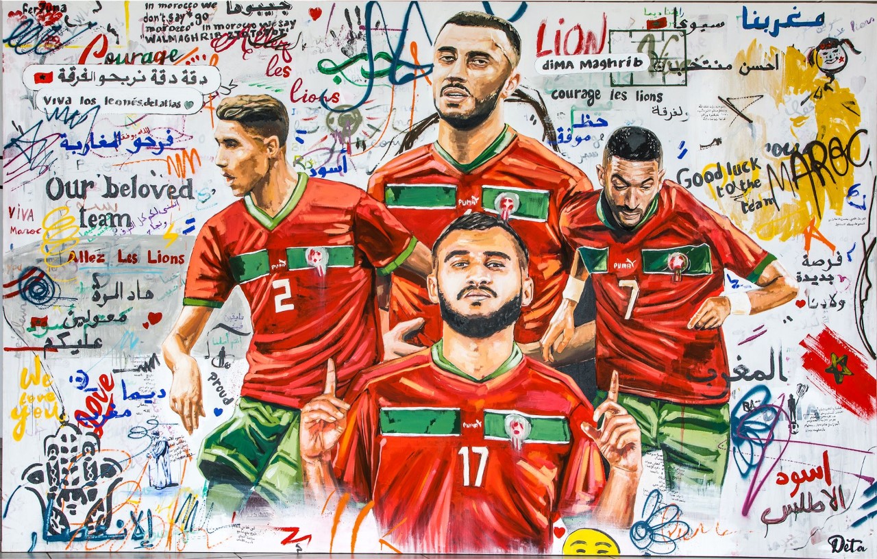 Des Marocains Contribuent Une Fresque G Ante Pour Encourager Les