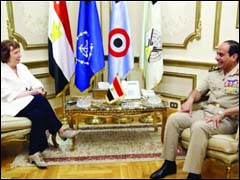 السيسي المرشح الوحيد للفوز بالرئاسة مستقبلا كاترين آشتون (خاص)