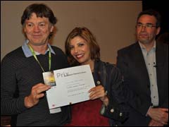 المخرج الفرنسي إيريك مونتشود رفقة الممثلة لطيفة أحرار