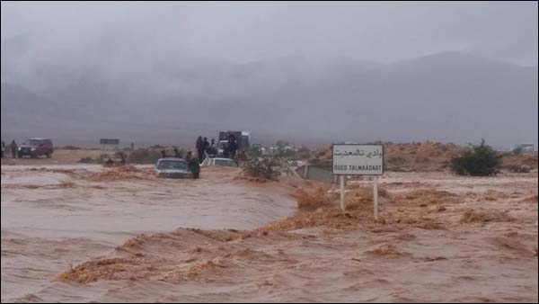 فيضانات واد تالمعدرت بالمغرب