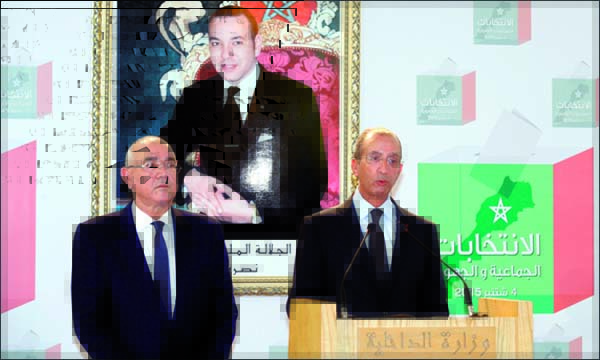 محمد حصاد وزير الداخلية المغربي في لقاء صحفي بالرباط (أرشيف)