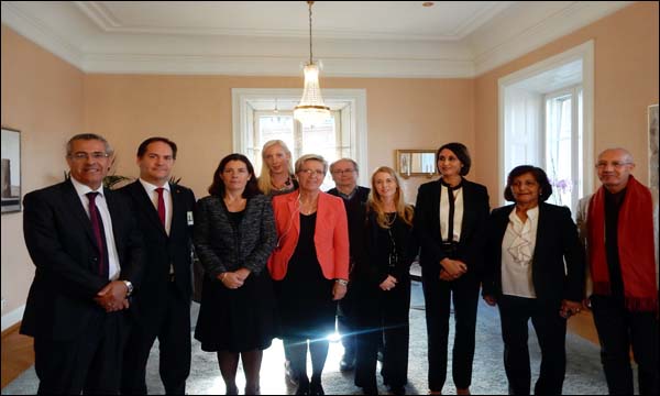 صورة تذكارية لوفد أحزاب اليسار المغربي خلال زيارته لاستوكهولم بشأن قضية الصحراء