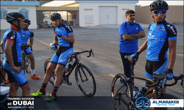 فريق الدراجات القاري المغربي 'المراكب سايكلينغ تيم' في طواف الشارقة الدولي 