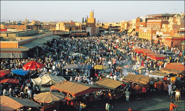 ساحة جامع الفنا في مدينة مراكش