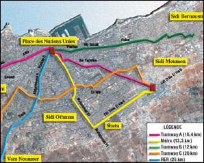un métro en projet et trois lignes de tramway