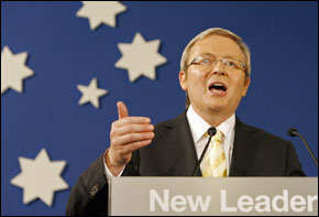 Kevin Rudd met fin à 11 ans de pouvoir conservateur
