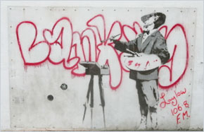 Un graffiti attribué à Banksy adjugé plus sur eBay