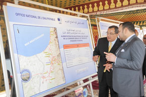 S.M. le Roi inaugure et lance plusieurs projets d'alimentation en eau potable dans la province de Nador d'un coût de 102 MDH