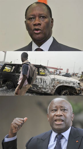 Ouattara appelle à la force pour faire partir Gbagbo