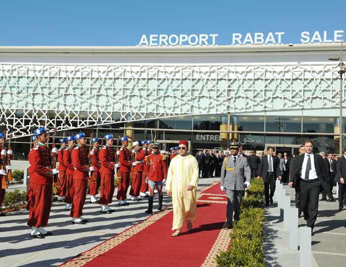 Sa Majesté le Roi Mohammed VI  inaugure le nouveau terminal de l'aéroport de Rabat-Salé, d'un coût global de 287 MDH