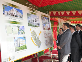 S.M. le Roi Mohammed VI lance à Nouaceur le projet immobilier Jnane Arrahma, d'un coût global de 720 MDH