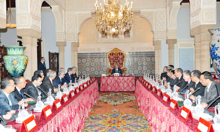 Sa Majesté le Roi Mohammed VI préside un conseil des ministres