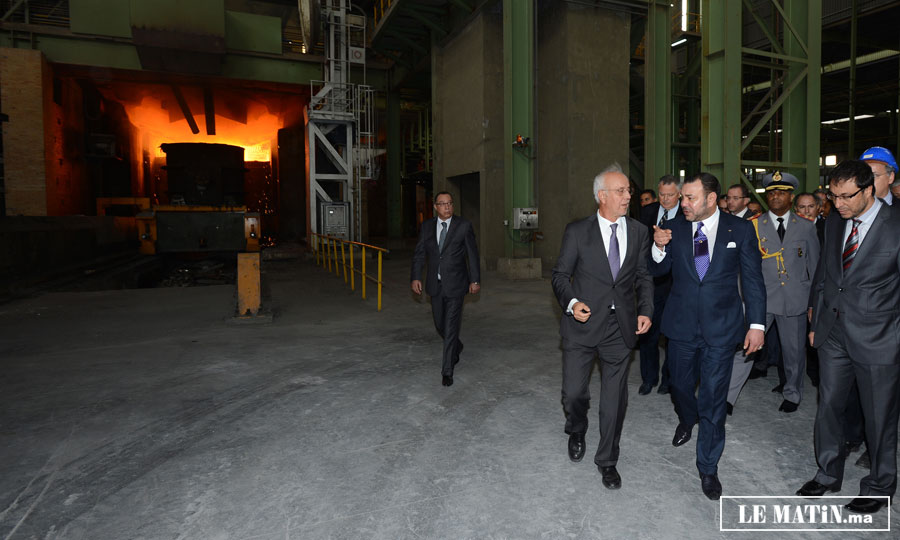S.M. le Roi inaugure le complexe sidérurgique «Maghreb Steel» de Mohammedia, réalisé pour un investissement global de 5,7 MMDH