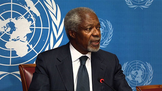 La Maison Blanche rend Moscou et Pékin responsables de l’échec de Kofi Annan