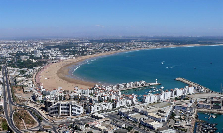 Le Maroc représenté par la Baie d'Agadir