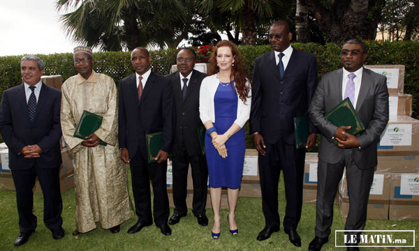 S.A.R. la Princesse Lalla Salma préside à Rabat une cérémonie de remise d'un don de médicaments destinés aux enfants atteints de cancer dans 5 pays d'Afrique