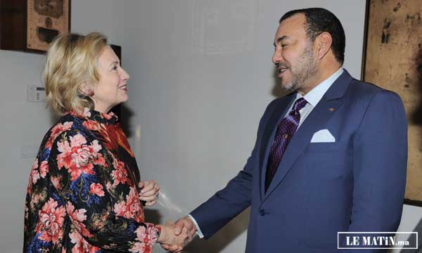 S.M. le Roi Mohammed VI s’entretient à New York avec Mme Hillary Clinton