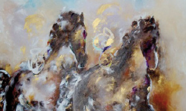 L'art et le cheval très somptueux  sur les toiles de Sophia Lahlou