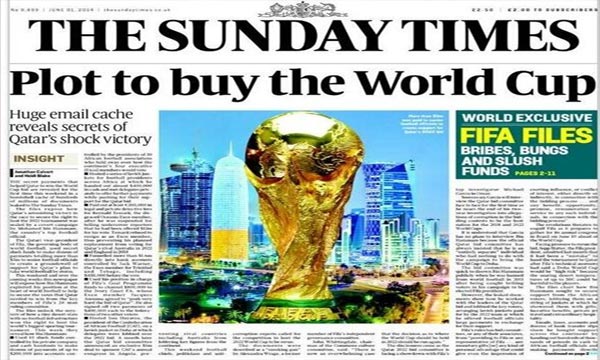 Le «Sunday Times» affirme, preuve à l'appui, que la Coupe du monde 2022 a été achetée par le Qatar. Ph  : leparisien.fr