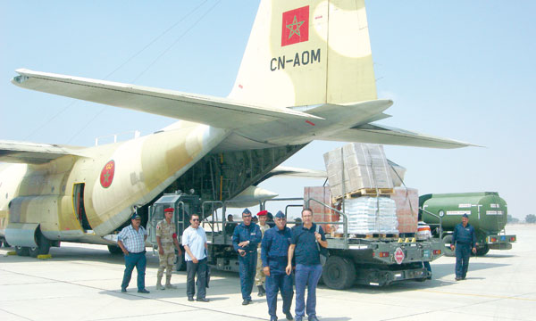 Arrivée en Égypte de deux avions marocains transportant des aides humanitaires destinées à la population de Gaza