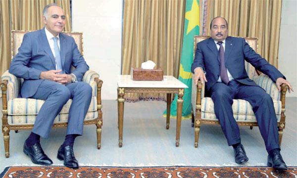 Le Président mauritanien reçoit Salaheddine Mezouar qui lui a transmis un message de S.M. le Roi