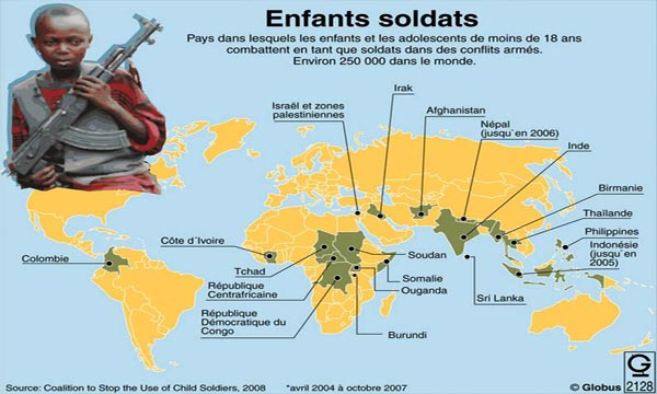 Genève déplore le sort des 250.000 enfants-soldats