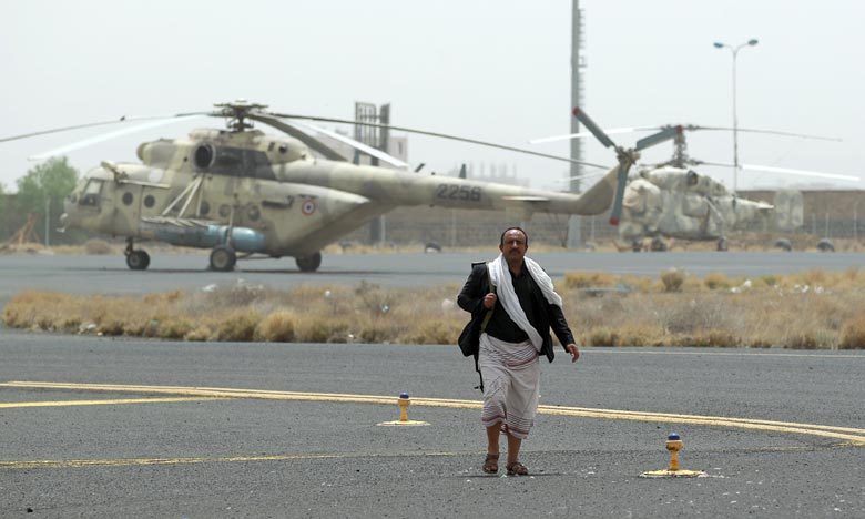 L'aéroport de Sanaa hors service