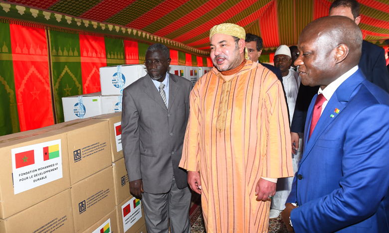 S.M. le Roi remet des équipements d'élevage pour la sauvegarde du cheptel bissau-guinéen octroyés par le Maroc