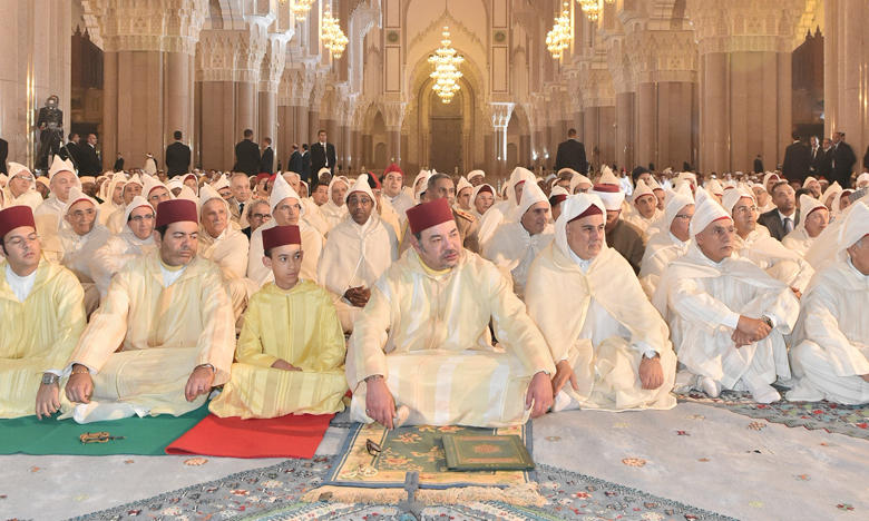 Sa Majesté le Roi, Amir Al-Mouminine, préside à la mosquée Hassan II à Casablanca une veillée religieuse en commémoration de Laylat Al-Qadr bénie