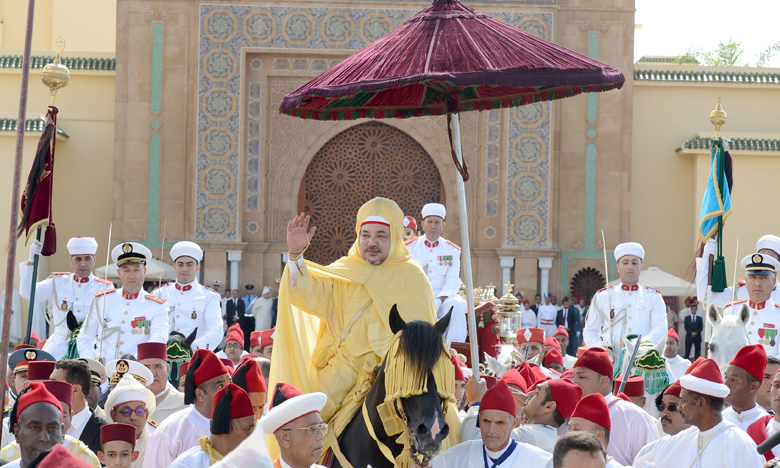 S.M. le Roi, Amir Al Mouminine, préside à la place du Mechouar du Palais Royal à Rabat la cérémonie d'allégeance