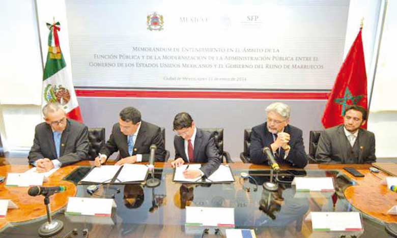 Signature d’un mémorandum d'entente de coopération pour la modernisation de l'administration publique