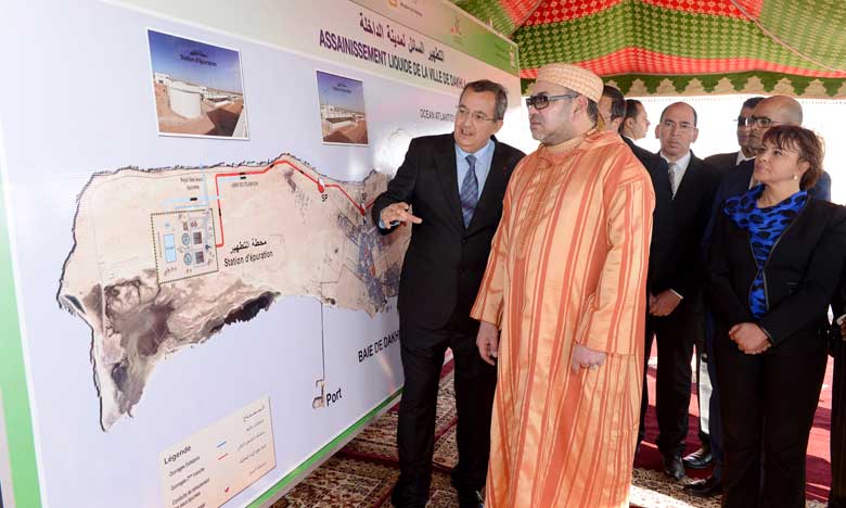 S.M. le Roi inaugure à Dakhla d'importants projets d'assainissement liquide et d'alimentation en eau potable d'un coût global de 495 millions de DH