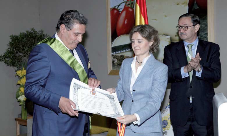 Aziz Akhannouch décoré de la Grand-Croix espagnole du mérite agricole, de la pêche  et de l’alimentaire