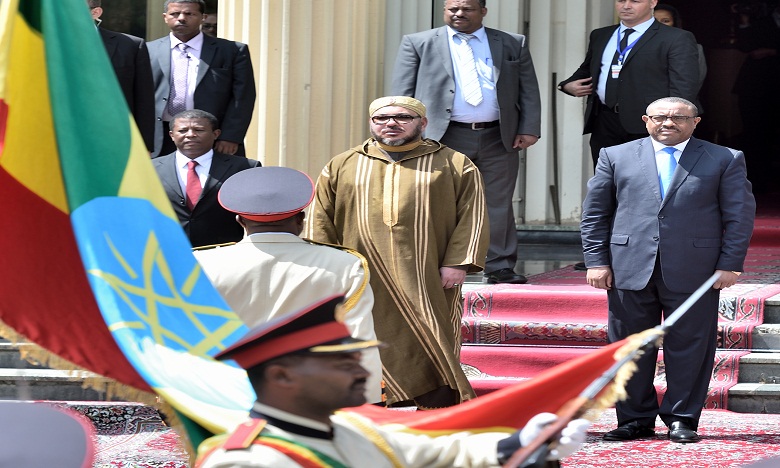 Cérémonie d'accueil officielle de S.M. le Roi à Addis-Abeba