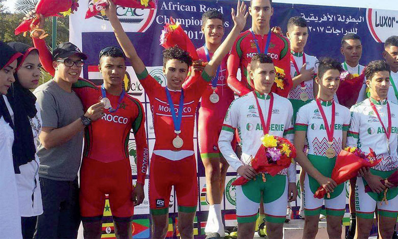 La sélection marocaine junior médaillée d’argent en contre-la-montre