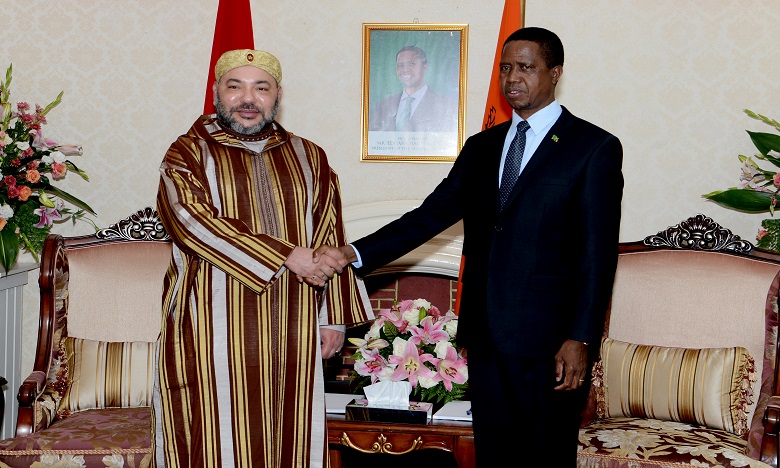 Sa Majesté le Roi Mohammed VI s'entretient avec le Président zambien