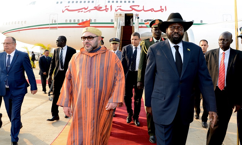 Arrivée de S.M. le Roi à Juba pour une visite officielle en République du Soudan du Sud