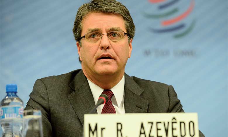 S.M. le Roi félicite M. Roberto Azevedo à l'occasion de sa désignation à la tête de l'OMC pour un second mandat