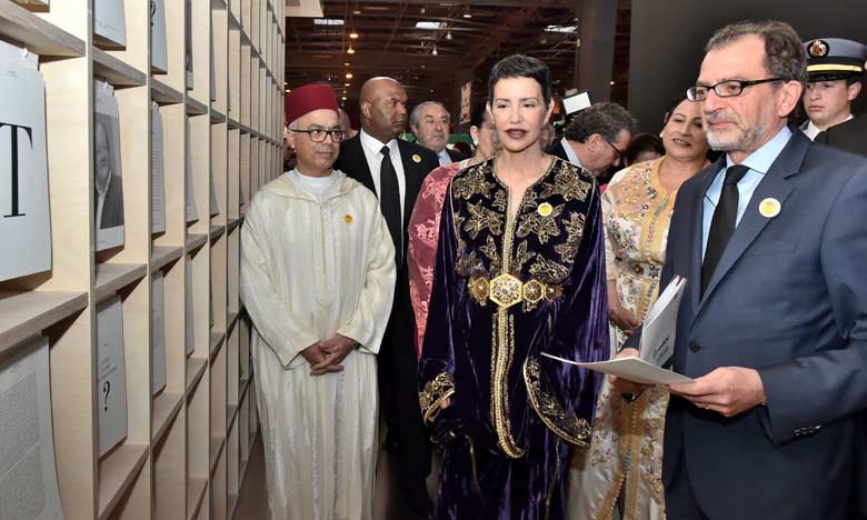 Son Altesse Royale la Princesse Lalla Meryem et le Président français inaugurent le pavillon du Maroc au Salon du Livre de Paris