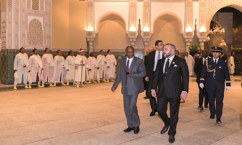 Sa Majesté le Roi Mohammed VI reçoit au Palais Royal de Casablanca le Président de la République de Guinée