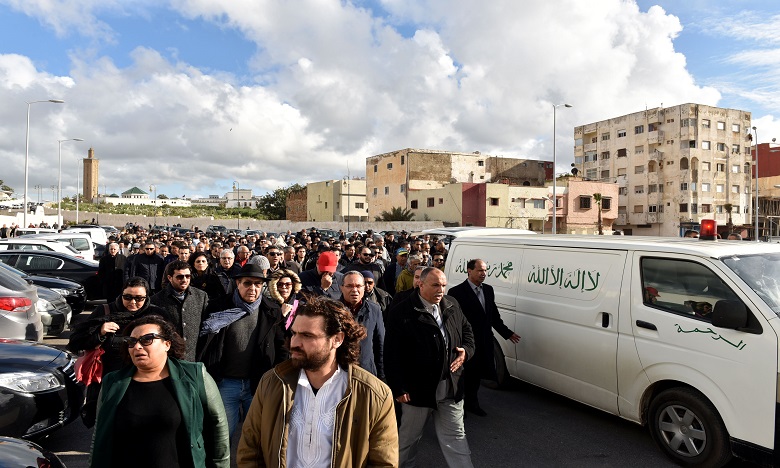 Obsèques à Rabat de feu Jamal Eddine Dkhissi
