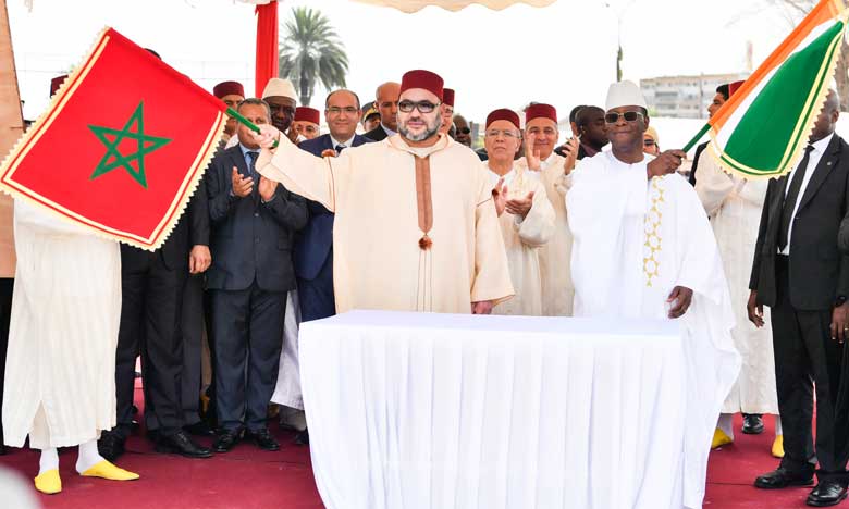 S.M. le Roi et le président de la République de Côte d’Ivoire lancent les travaux de construction de la mosquée «Mohammed VI» au quartier Treichville à Abidjan