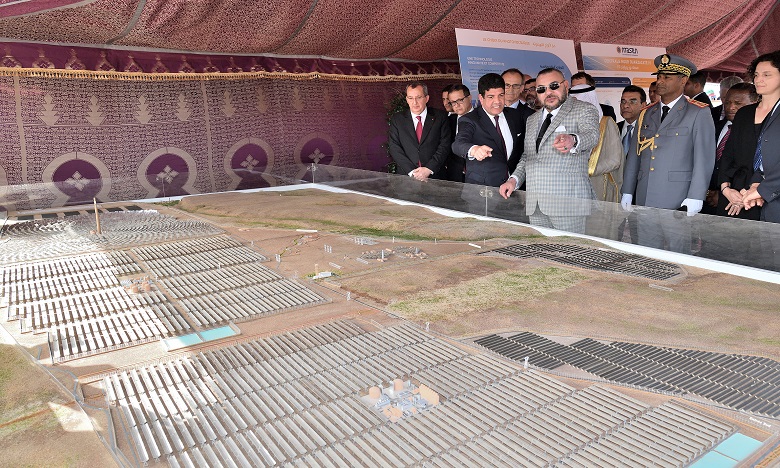 Sa Majesté le Roi Mohammed VI lance les travaux de réalisation de la Centrale Noor Ouarzazate IV, dernière étape du plus grand complexe énergétique solaire au monde