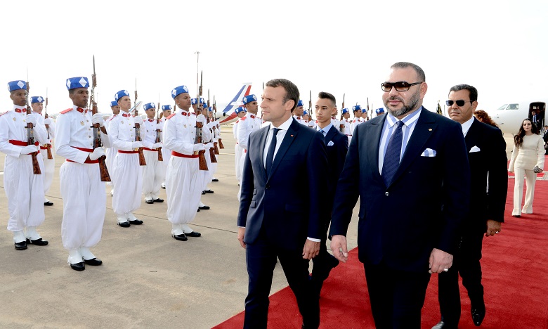 Arrivée au Maroc du Président français Emmanuel Macron