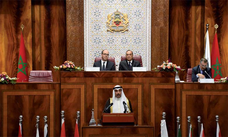 L'Union parlementaire arabe salue les efforts de S.M. le Roi, président du Comité Al-Qods, pour la défense de la Ville sainte