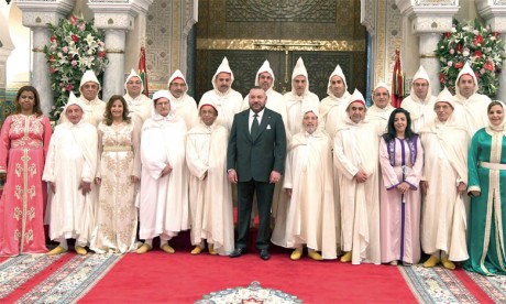 6 avril 2017 : S.M. le Roi Mohammed VI a reçu et nommé, à Casablanca, les membres du Conseil supérieur du pouvoir judiciaire.Ph. MAP