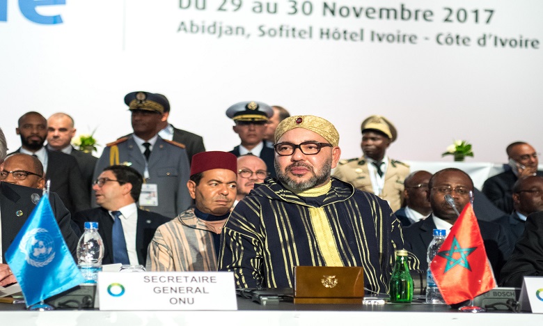 S.M. le Roi prend part à Abidjan à la cérémonie d'ouverture  du 5e Sommet UA-UE