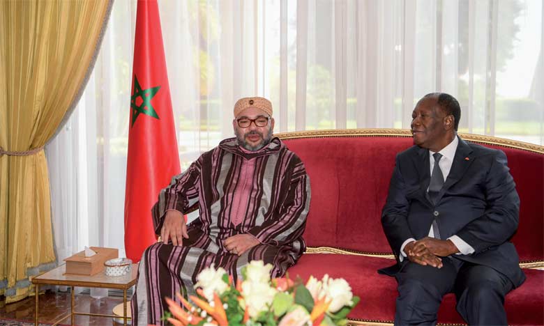 Entretiens en tête-à-tête entre Sa Majesté le Roi Mohammed VI et le Président Alassane Ouattara