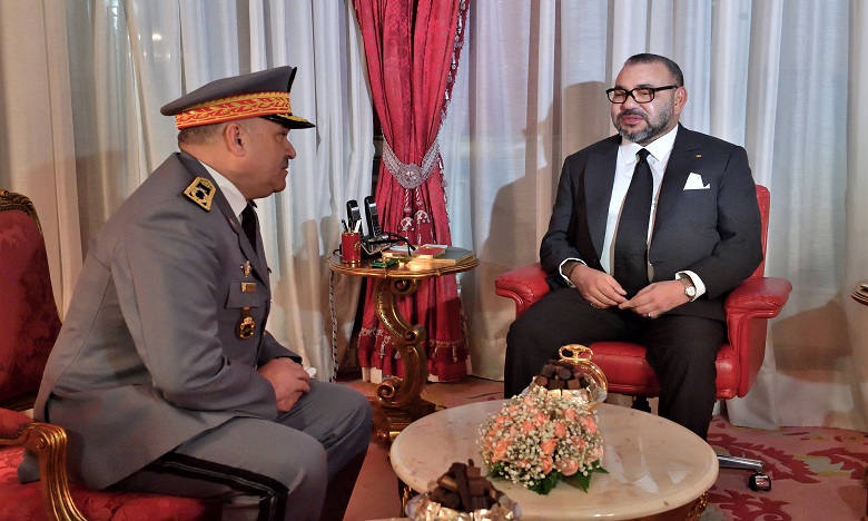 Sa Majesté le Roi Mohammed VI reçoit le général de division Mohamed Haramou et le nomme commandant de la Gendarmerie royale