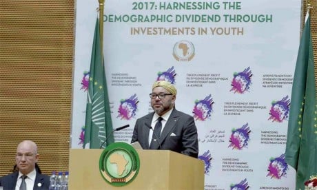 31 janvier 2017 : S.M. le Roi prononce un discours devant le 28e Sommet de l'Union africaine à Addis-Abeba.